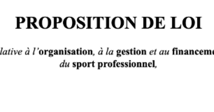 Adoption de la proposition de Loi relative à l’organisation, à la gestion et au financement du Sport professionnel