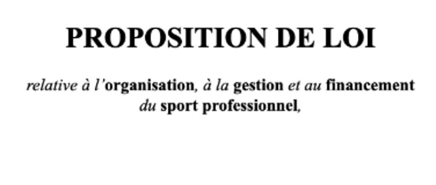 Adoption de la proposition de Loi relative à l’organisation, à la gestion et au financement du Sport professionnel